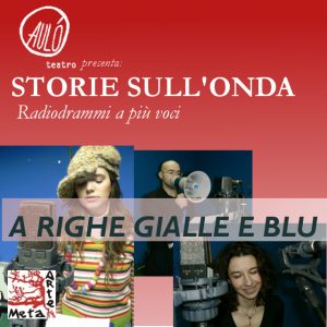 A righe gialle e blu.